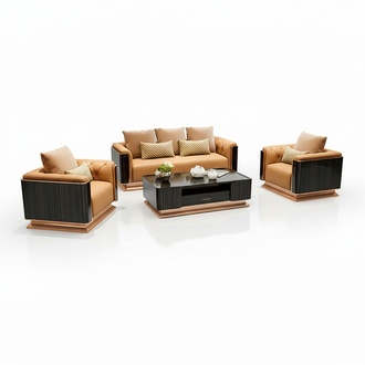 Designer Set Sofa Couch Set Upholstery Seat Set 3+1+1 Sofas Classic Couches
