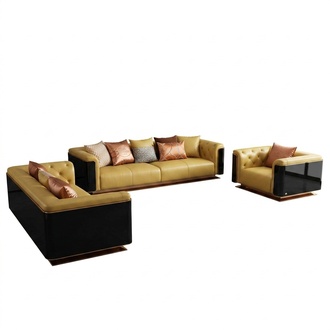 Designer set sofa couch set upholstery seat set 3 + 2 + 1 sofas couches leather new
