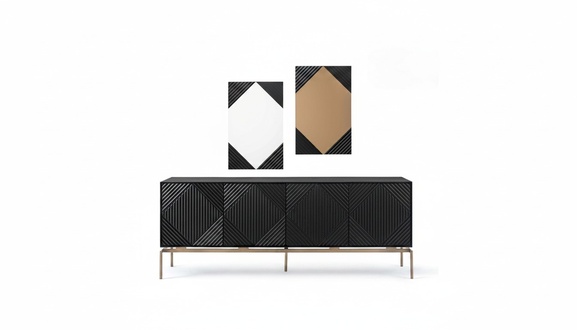 Designer sideboard buffet dining room cabinet