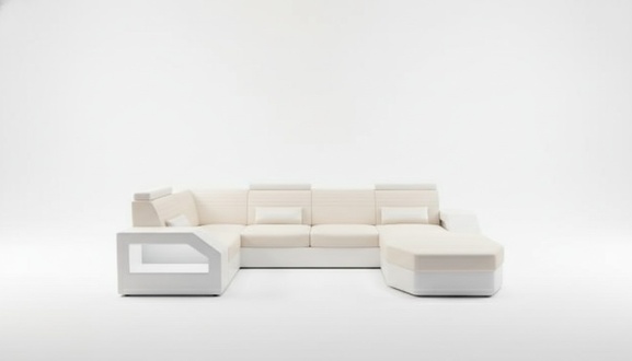 Designer leather fabric textile upholstery furniture living landscape new sofa corner sofa