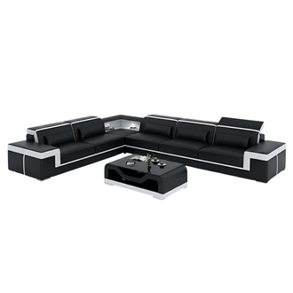 Designer Sofa Couch Corner Sofa Leather Textile Upholstery Set Living Room Landscape L Shape