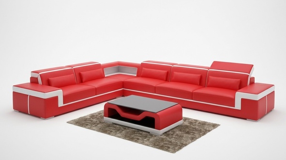 Designer Sofa Couch Corner Sofa Upholstery Set Living Landscape L Shape Leather Sofa New