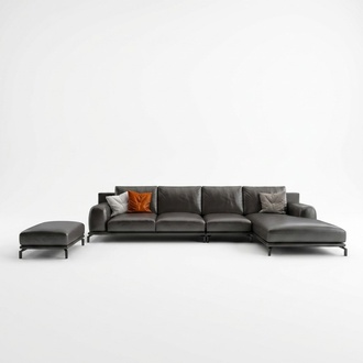 Designer Sofa Couch Corner Sofa With Stool Upholstery Living Room Landscape L Shape111