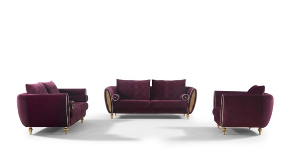Designer Sofa Set 3+2+1 Seater Couch Upholstery Set Living Room Sofas
