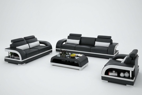 Designer sofa set leather sofa set 3+2+1 new Citadel S/W