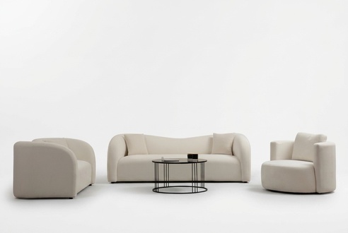 Designer sofa set living room upholstered sofas 3-seater 2-seater armchair