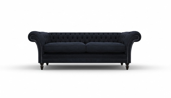Designer Sofa Two-Seater Couch Textile Modern Chesterfield Furniture New