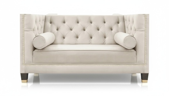 Designer Sofa Two Seater Couch Living Room Upholstery Furniture Luxury Chesterfield