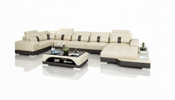 Leather sofa couch living landscape corner sofa corner set modern design sofa with USB
