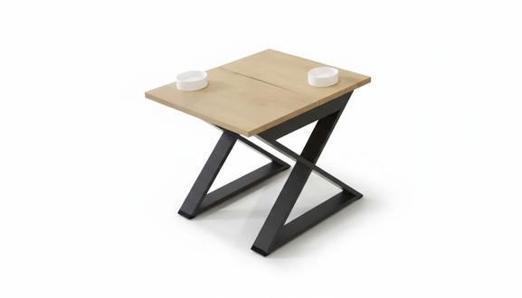 Designer square brown coffee table Storage table Side table Furniture