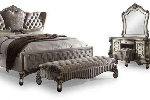Designer Stool Leather Textile Luxury Chesterfield Footstool Ottoman Chesterfield