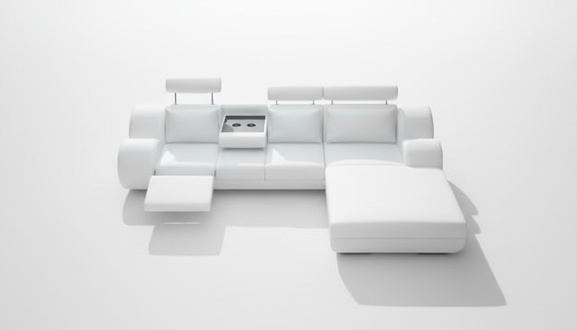 Designer corner sofa living room furniture, couch, sofa, upholstered leather sofa with USB.
