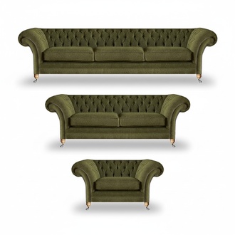 Designer textile sofa set luxury modern sofa set seat armchair Chesterfield