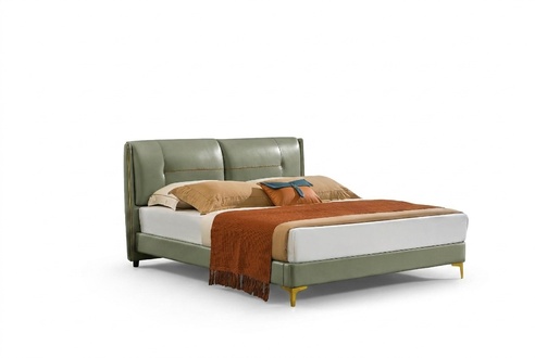 Designer upholstered bed bed beds fabric wood luxury double bed marriage bed 180x200cm.