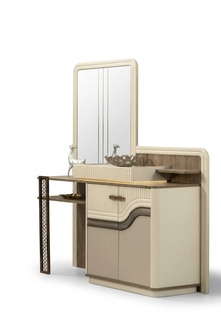 Designer dressing table with mirror in the bedroom Chic furniture chest of drawers