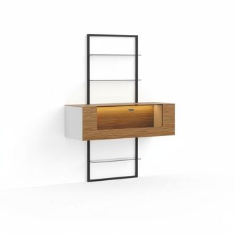Designer Wardrobe Divider Wall Shelves Living Room Cupboards System Office Furniture 160cm