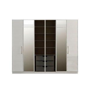 Designer wardrobe with mirror bedroom luxury furniture wardrobe