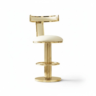 Designer white dining chair stainless steel frame metal single seater chairs