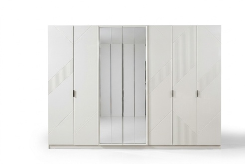 Designer White Wardrobe Exclusive Bedroom Wooden Closet