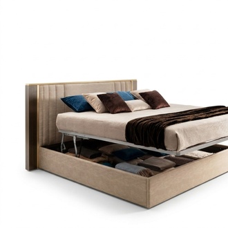 Designer wooden bed bedroom noble upholstery furniture double beds arredoclassic