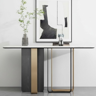 Designer wooden console table Modern living room console