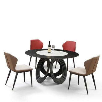 Designer wood dining living room set table 4x armchairs set set upholstery 5 pieces