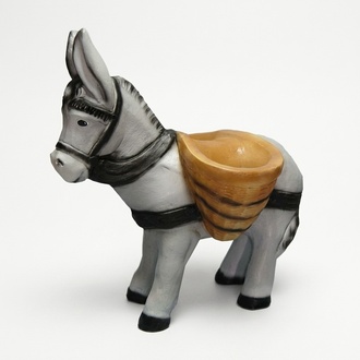 Decorative sculpture designed as donkey with bowls figure 84cm height