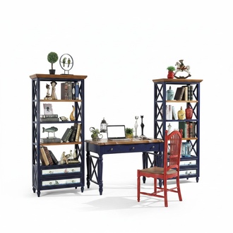 Desk 2pcs Set Table Cabinet Study Real Wood Furniture Office Dining Table