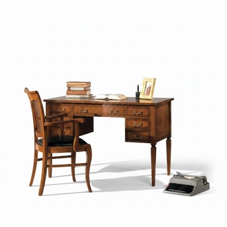 Wooden Desk and Chair with Armrests Bookcase Office Furniture Design New