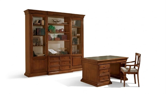 Desk bookshelf armchair Italian furniture office wood tables
