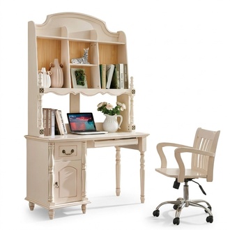 Desk cabinet tables office table with drawers PC table country style 2tlg