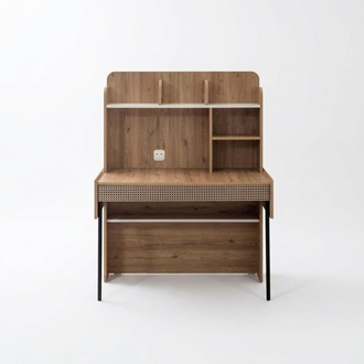 Desk Office Table Computer Table Brown Office Furniture Wooden Table Shelves