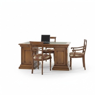 Desk Computer Table Classic Design Living Room Brown Table