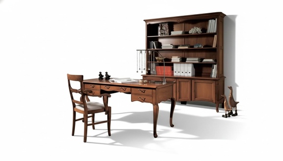 Desk Italian table computer furniture bookcase shelves