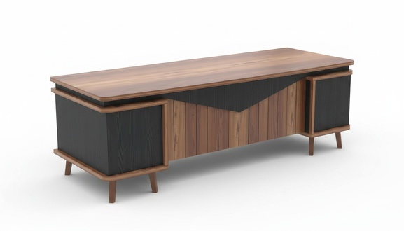 Desk Large Office Table Work Table Office Furniture Table Wood Brown