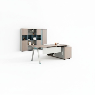 Desk office furniture home office desk cabinet office cabinet 2-piece.