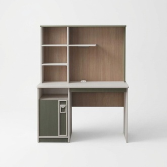 Desk Shelves Computer Table Wood Gray Children\'s Room Table Children