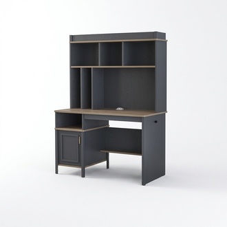 Desk Shelves Office Table Computer Table Wood Gray Children\'s Room