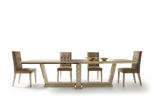 Dining room set of table, 6x chairs, 2x showcase, sideboard & mirror in art nouveau italian furniture arredoclassic™