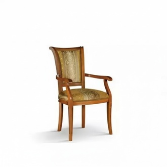 Dining Chair Art Deco Armrest Dining Room Design Textile Luxury Brown