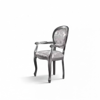 Dining Chair Dining Room Luxury Seater Chairs Wood Fabric Silver