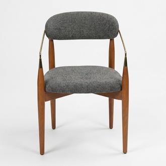 Dining room chair grey 2x chairs with armrests upholstered furnishings luxury furniture