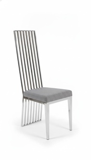 Dining chair grey luxury chair metal with textile chairs style modern