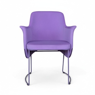 Dining room chair kitchen chair armchair seater fabric modern wood purple