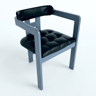 Dining chair, kitchen chair, upholstered chair, faux leather, modern design.