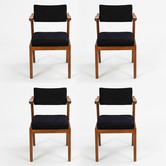 Dining Room Chair Modern Wooden Furniture 4x Chairs Black Luxury Design Furnishing