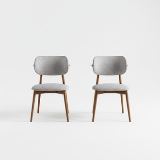 Dining Chair Set 4pcs Kitchen Chair Chairs without Armrests Fabric Grey