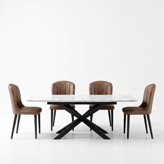 Dining room design furniture chair set table + 4 back chairs 5 pcs set new