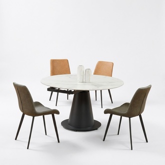 Dining room design furniture chair group table 4 armchairs set new 5 pieces..