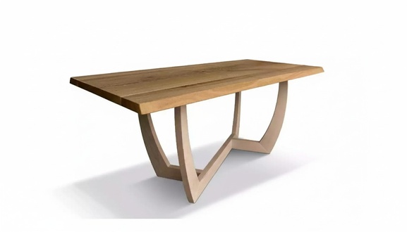 Dining room table 180 cm wooden kitchen table table 90 x 180 brown modern